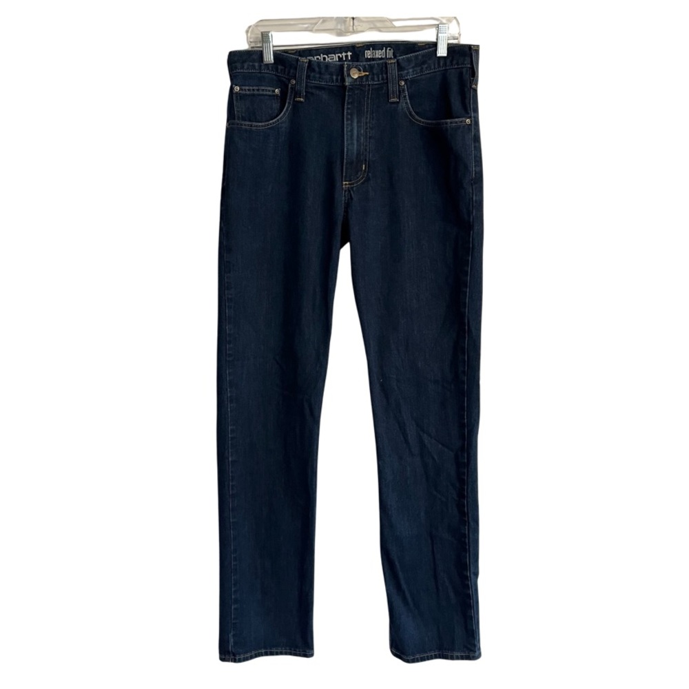 Carhartt | Men's Dark Wash Force Extremes Relaxed Fit Casual Jeans Size 33x34